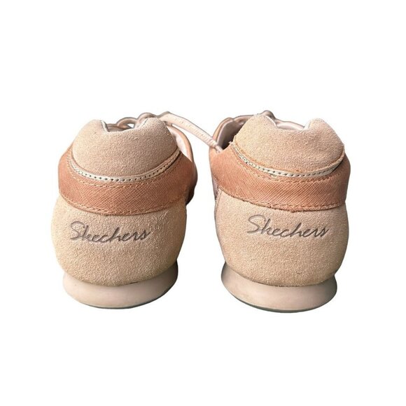 Skechers Bella Campana Fashion Sneakers Gold Leather Textile Lace-Up Size 10 - Picture 7 of 10